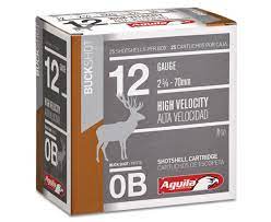 Aguila Field High Velocity 12 GA 0 Buck 25-Rounds 2.75″