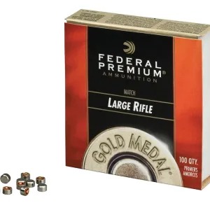 Federal Premium Gold Medal Large Rifle Match Primers 210M Box of 1000 (10 Trays of 100)